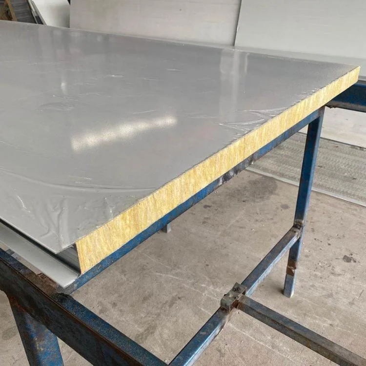 Building Materials Prefab House rock wool Sandwich Panel Fireproof Wall Board