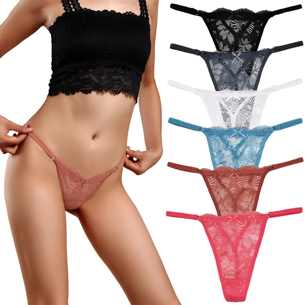 NEW style tanga hot sale teen girl g-strings briefs underwear t back thongs for women Sexy Transparent Lace g strings