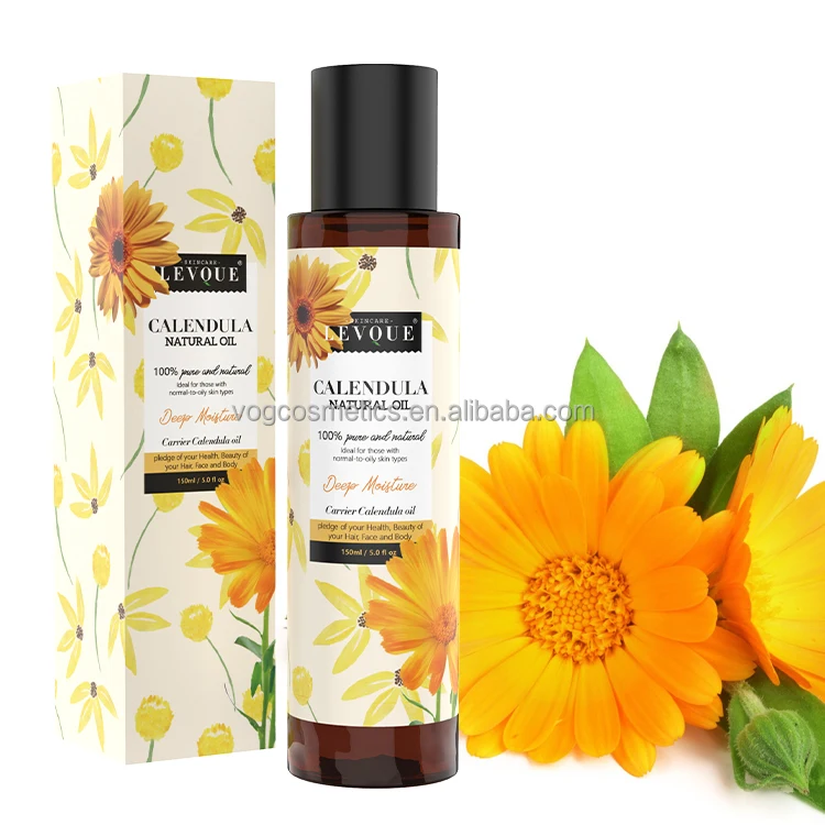 Private Label Calendula Massage Oil Nourishing Calendula Oil Hydrating Moisturizing Calendula Extract Face Oil