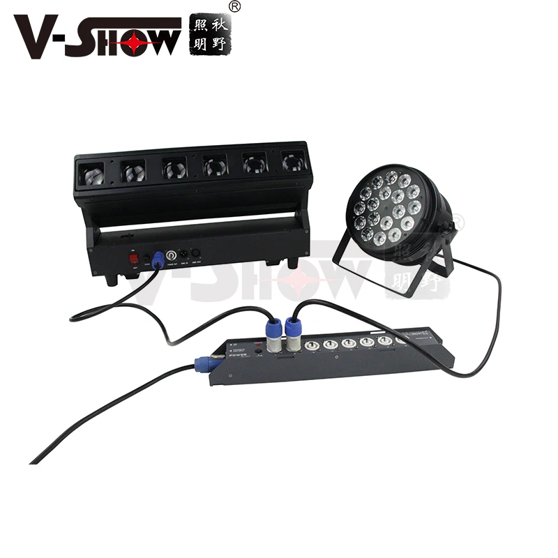 V-Show 1pc Upgraded DMX Splitter 4 1DMX Input & 5 Outputs Power Led Indicator Dj Stage Lights Beam