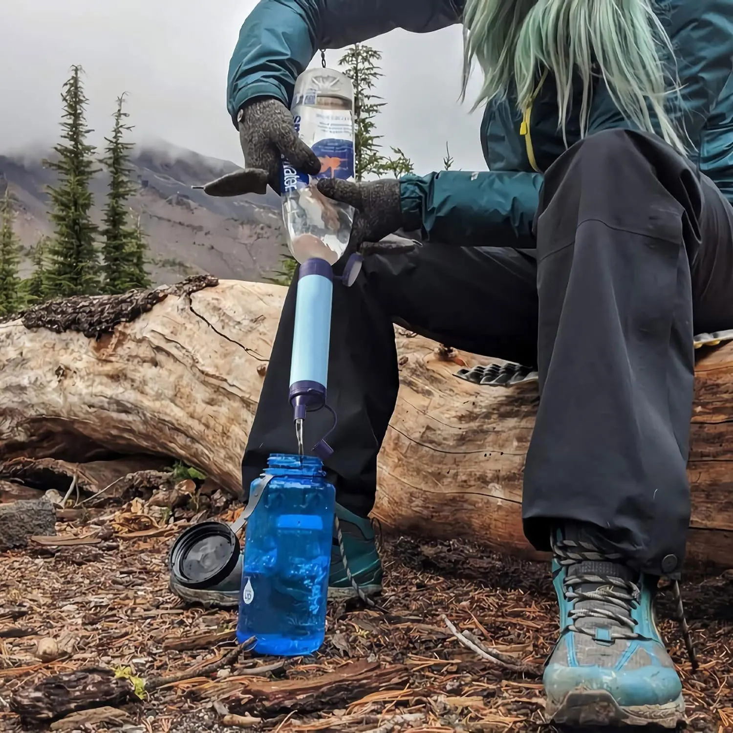 Factory Supply Outdoor Use Survival Gear Hiking Camping Travel Hunting Fishing Backpack Straw Water Filter