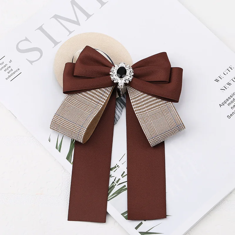  Shirt bow tie female accessories fashion Japanese wild student school uniform rhinestone black