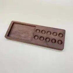 Ten Array Grid Digital Building Blocks Open Educational Kindergarten Teaching Aids Black Walnut Kids Math Toys