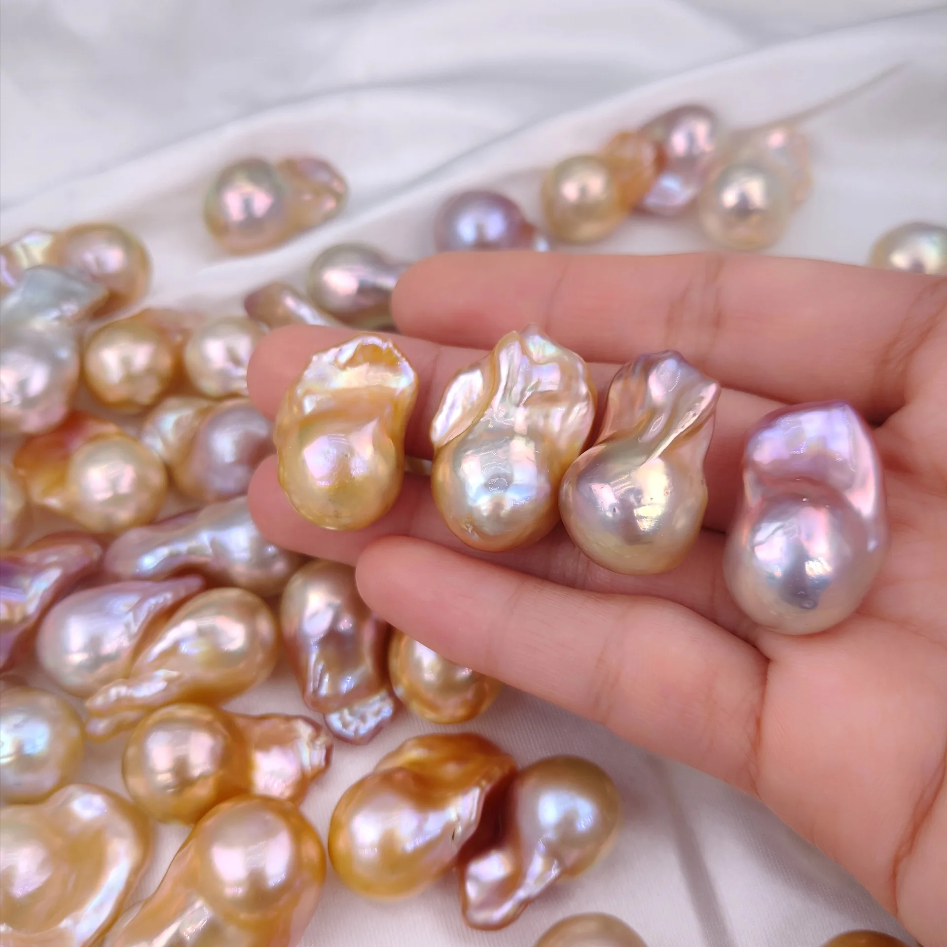Wholesale 5A 18-25mm Large Natural Freshwater Pearl High Quality Loose irregular Baroque Pearls for Rings Necklace Making