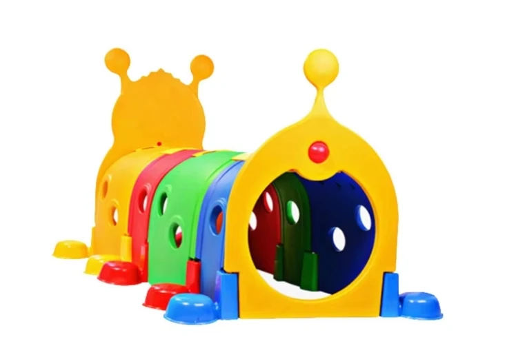 Kindergarten cheap plastic happy worm play tunnel toys indoor plastic toys for sale