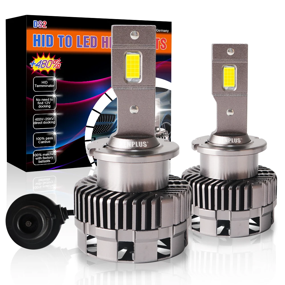 Высокая мощность DS2 обновления 480% яркость D2S Canbus чипов CSP 12V 35W 6000K светодиодная лампа для фары
