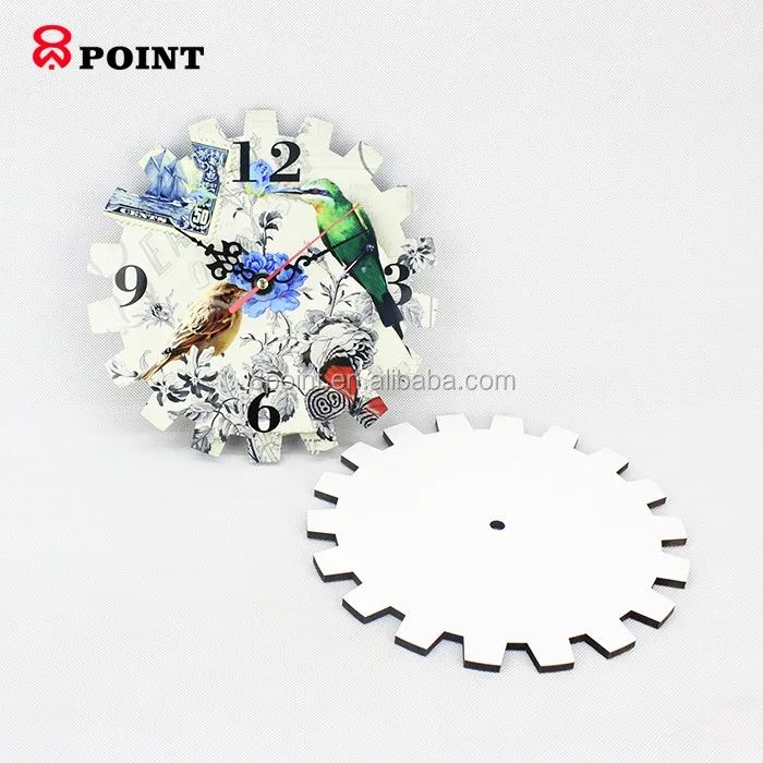 Home decoration morden style DIY sublimation Wall clock Wooden table quartz clock