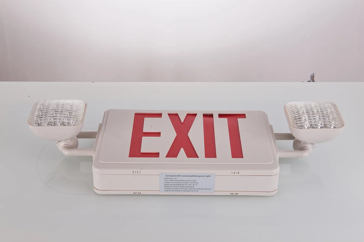 TOP Sale Durable LED Twin Spot Light Emergency Light Combo Exit Sign Emergency Lamp