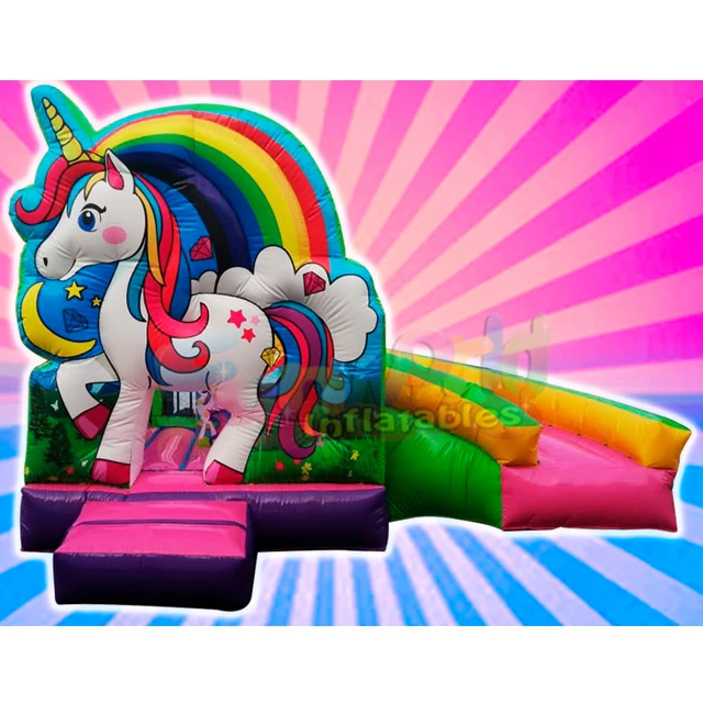 Commercial hupfburg moonwalk unicorn inflatable jumping castle for sale