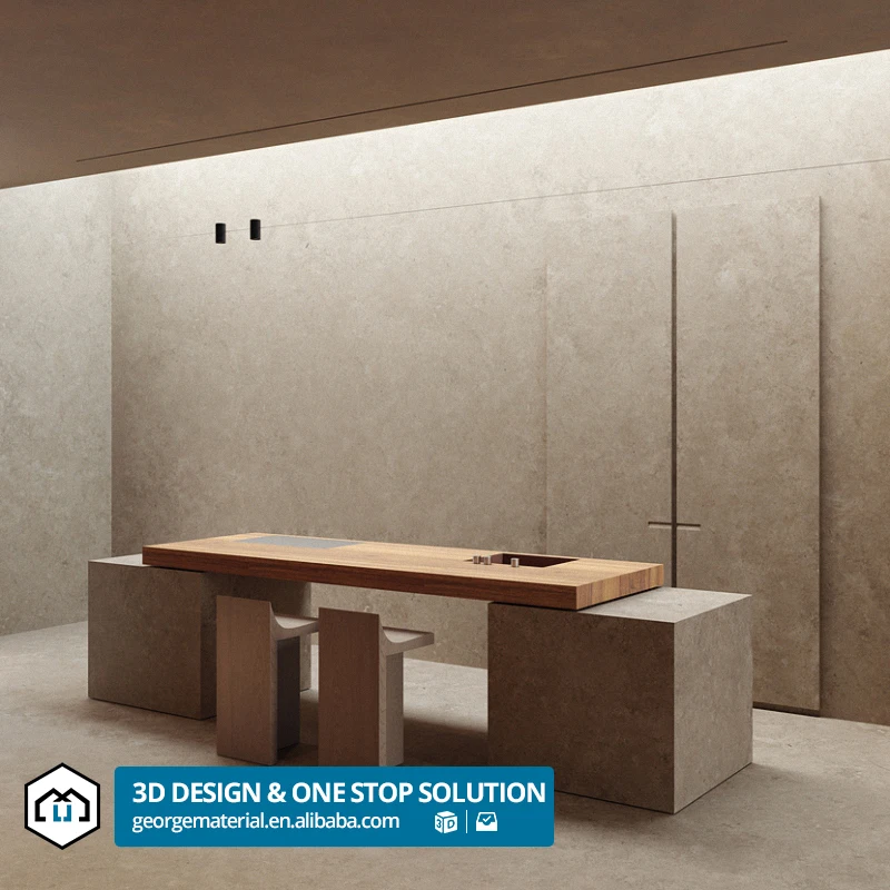 custom Interior Design for flat Contemporary Concise Style Floor Plan 3D Max Rendering master plan Construction Drawing