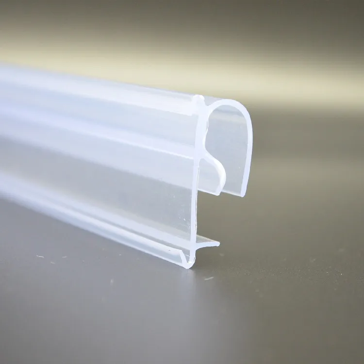 clear pvc price tag label holder extrusion profile for supermarket shelf goods