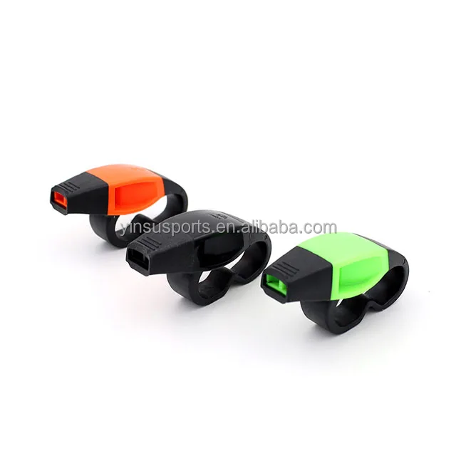 Macca soccer training Referee whistle finger Student teacher Game Sports Plastic soccer double cavity ring whistle
