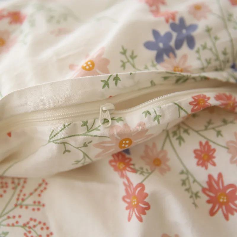 100% Cotton Bed Sheet Set Customized Designs Cotton Bedding Sets