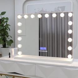 modern 60x80 15 led decorative living room vanity hollywood mirror with light bulb and Plug