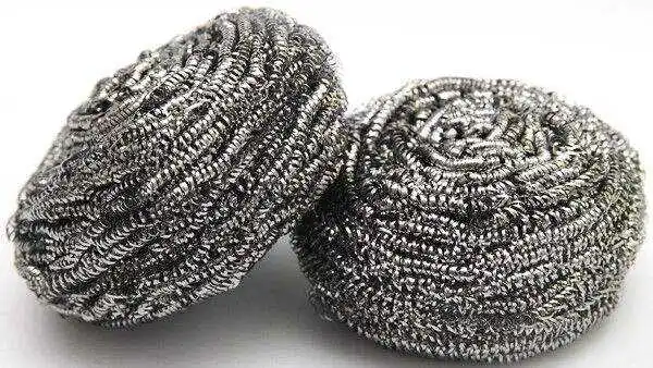 Kitchen Washing Scouring Pad 410 Scourer Metal Sponge Stainless Steel Wire Scrubber Steel Wool Scourer Sponge