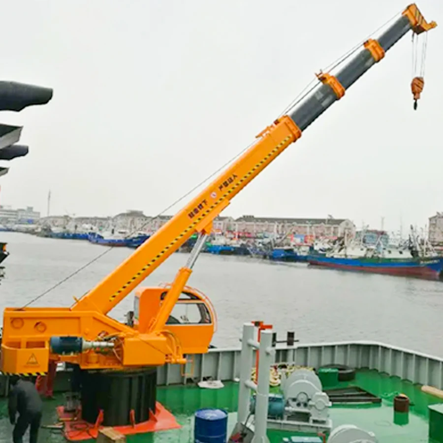 3 2 тонн 5 8 10 12 16 гидравлический морской палубный кран в порту или на корабле