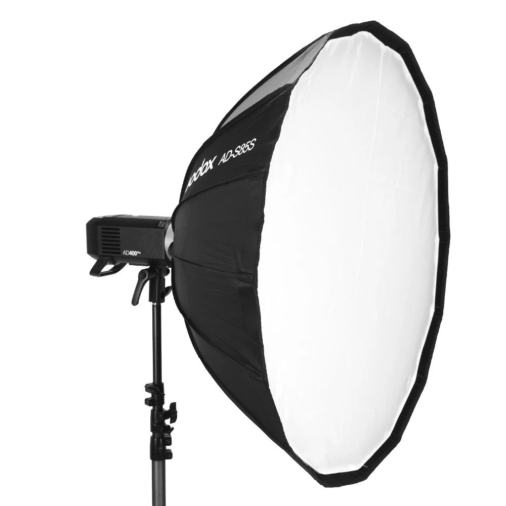 Godox AD-S85S 85cm AD-S65 65cm White or Silver Deep Parabolic Softbox with Honeycomb Grid Godox Mount Softbox for AD400PRO