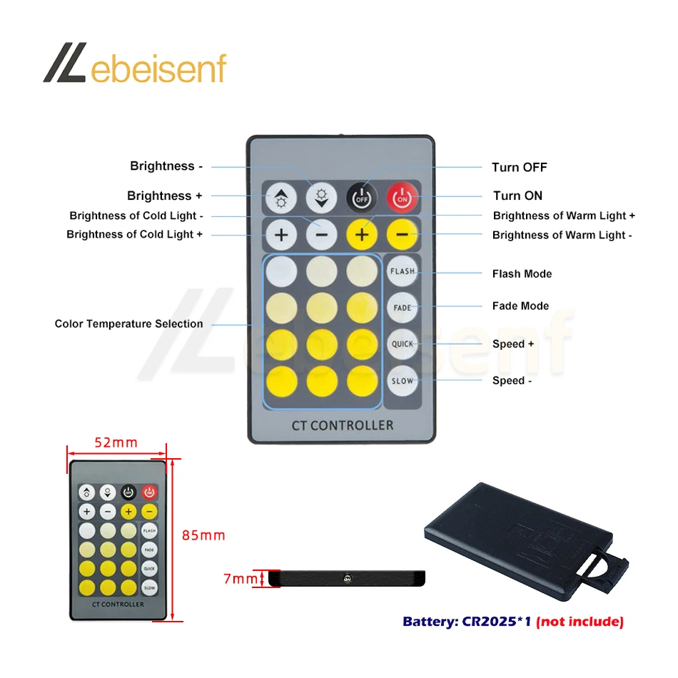 Новый двухцветный светодиодный регулятор диммера 12 В 24 6А с ИК 24-клавишным пультом дистанционного управления для 3-проводной 2-канальной 5050 2835 полосы света