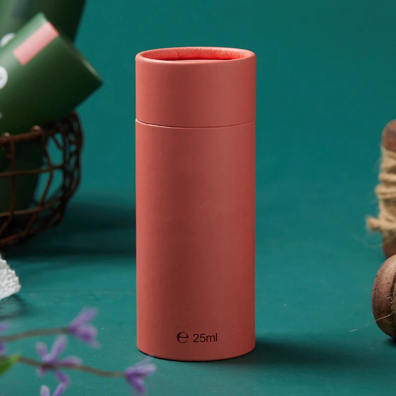 Cosmetic kraft packaging cardboard lip balm container paper tube