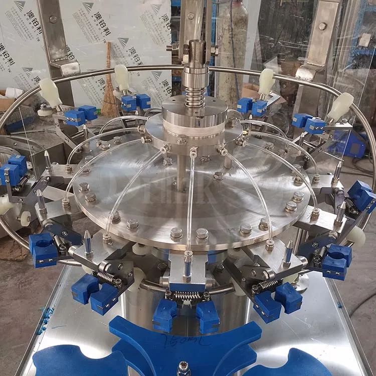 Automatic Small Scale Aluminum Cover Glass Bottle Washing And Filling Capping Wine Machine