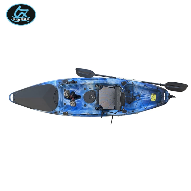 U-boat Professional 10.5ft single seat one person pedal fishing kayak plastic white water kayak for sale