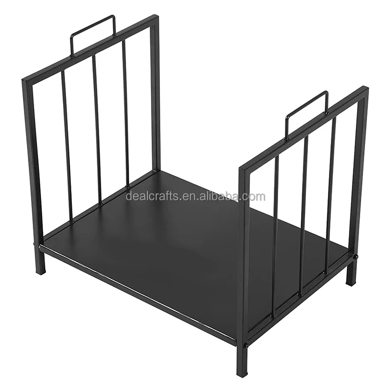 Firewood Rack, Firewood or Kindling Holder, Metal Fireplace Organizer, Black