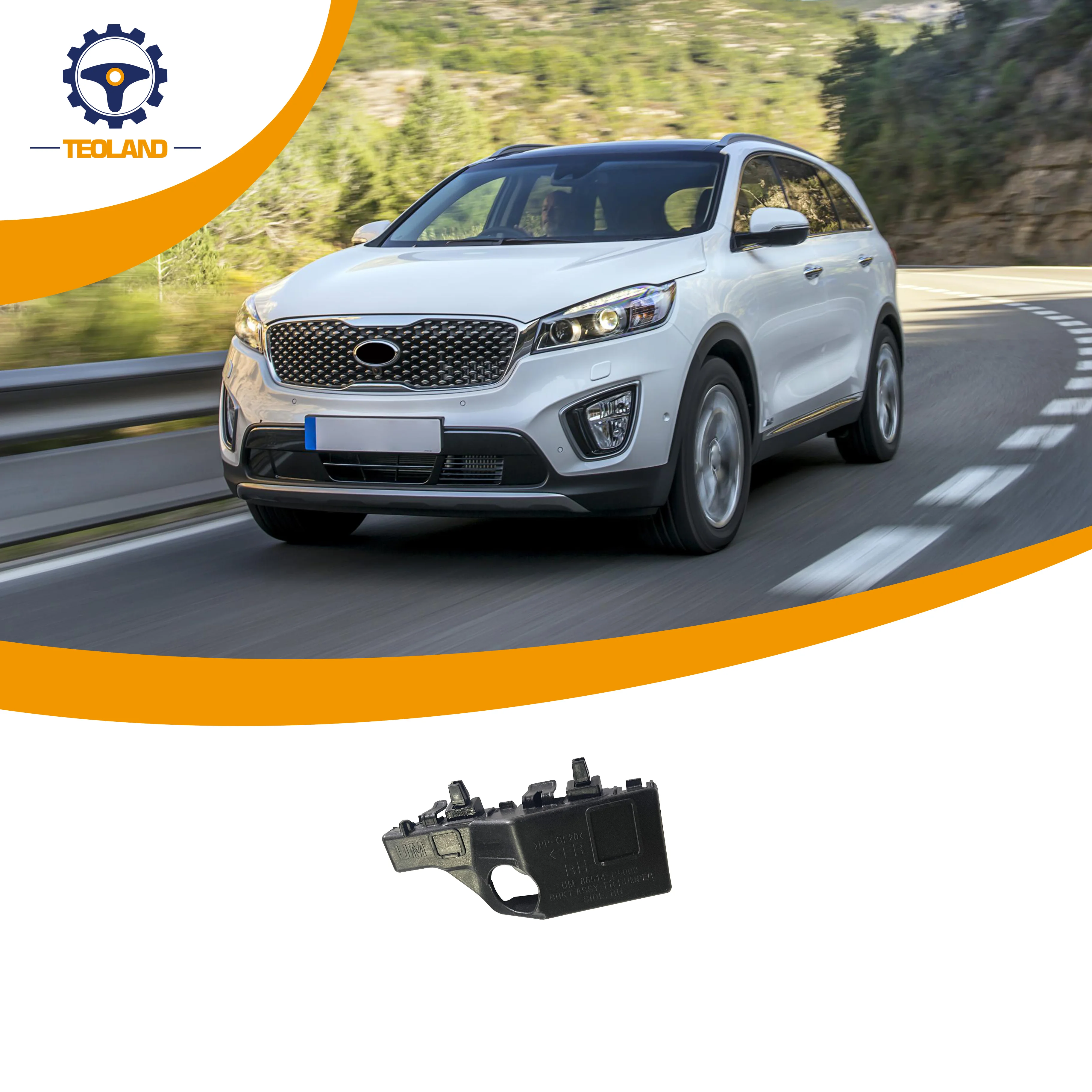 Warehouse Price Auto Parts Body System Front Right Bumper Bracket For Kia SORENTO III (UM) 2015- Oem 86514-c5000 86514c5000