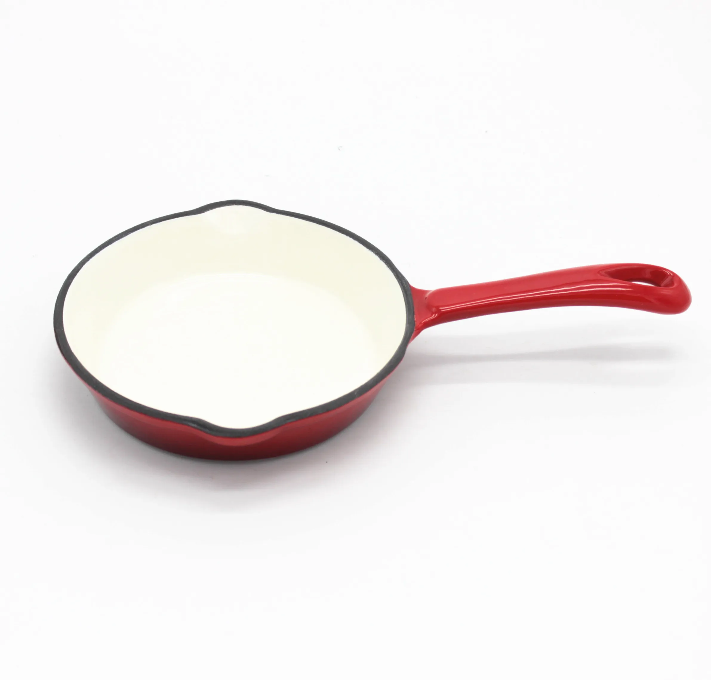 Cake Pan Cast Iron Pan Wholesale Enamel Coating Frying Pan Round With Iron Handles OEM ODM Factory