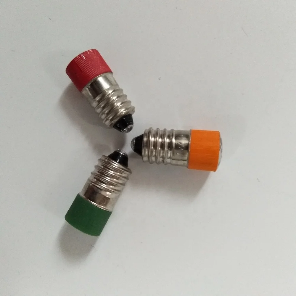 High Brightness 10mm E10 220VAC 230V 110V 120V or DC 24V 12V Mini LED Bulb Lights Lamp Head