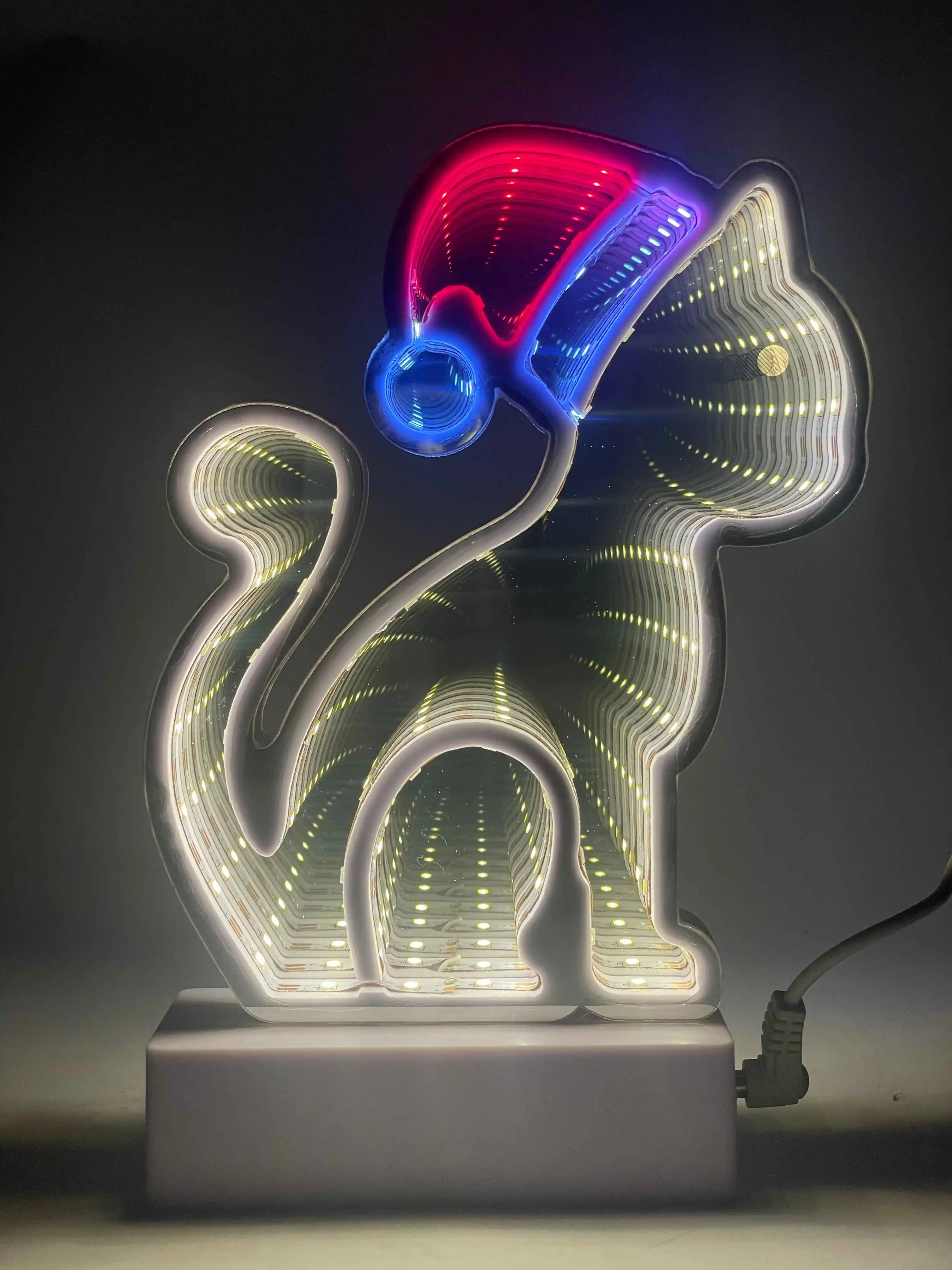 Оптовая Продажа рождественские подарки светодиодная база 3D Рождественский подарок лампа на заказ ночной свет