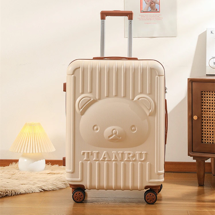 2PCS/SET fashion Cosmetic bag 20/24 inch girl students trolley case Travel spinner Password luggage woman rolling suitcase