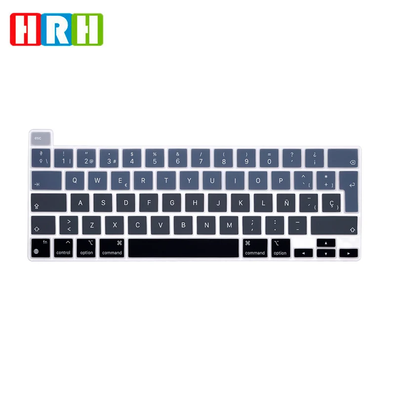 Большая Акция, силиконовый чехол для клавиатуры с испанским языком для Macbook New Pro, 13 дюймов, M1 A2338, чехол для клавиатуры (версия для ЕС)
