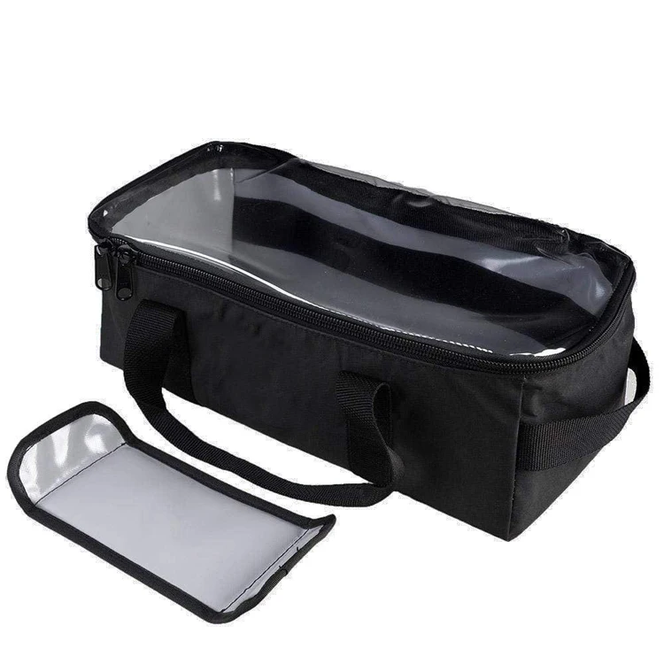 China Factory Custom Outdoor Clear Top Drawer Bag Camping Clear Top Canvas Storage