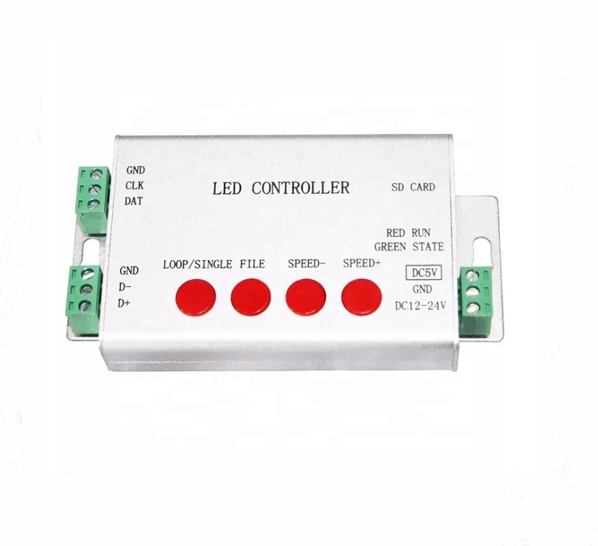 H801SB LEDBuild Free software SD Card play Pixel LED Strip Controller Full Color Programmable Strip Controller