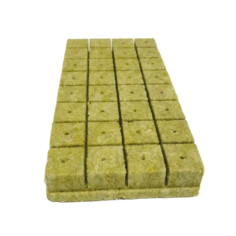 Rockwool Starter Plugs Rockwool Grow Cubes Hydroponic Stone Wool Grow Media Cubes for Garden Greenhouse Seedling Block