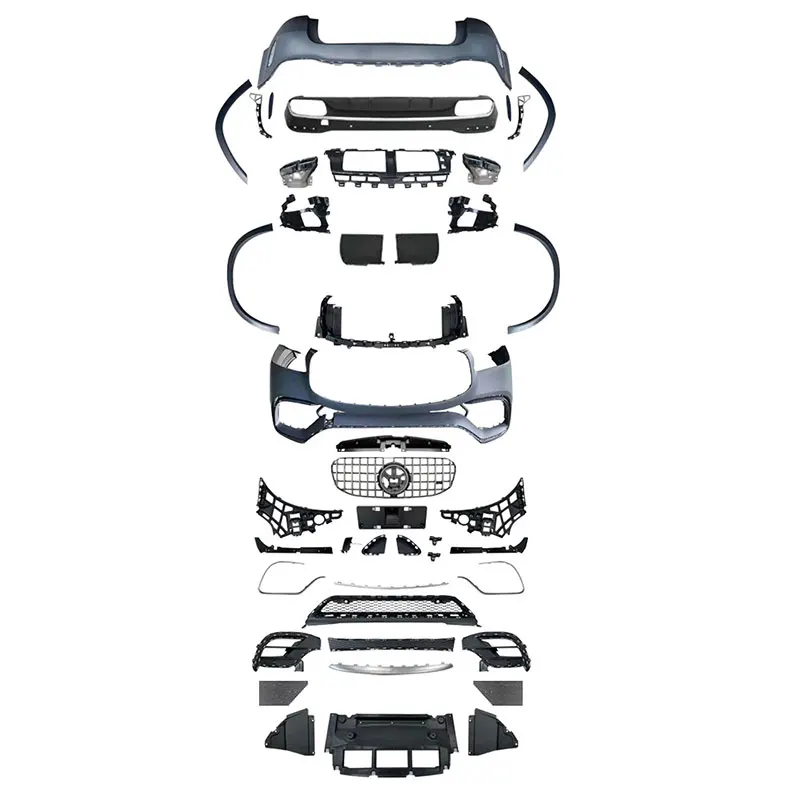 PP Body Kits for Benz GLS 2020-2022 Update GLS 63 AMG Body Kits Bumper Guard