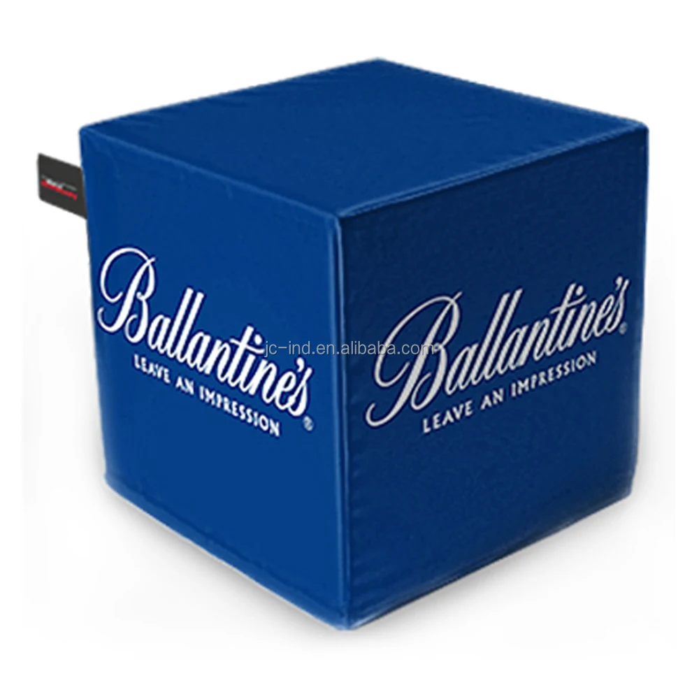 Memory Foam Leather Cube Ottoman PU Cubes