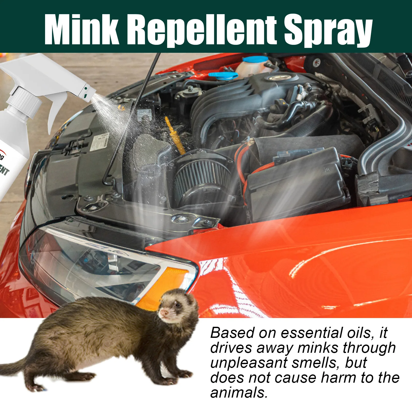 Wholesale Anti-Weasel And Mink-Repellent Spray Hot Sale Mink Repellent Spray For Car Engine Compartment