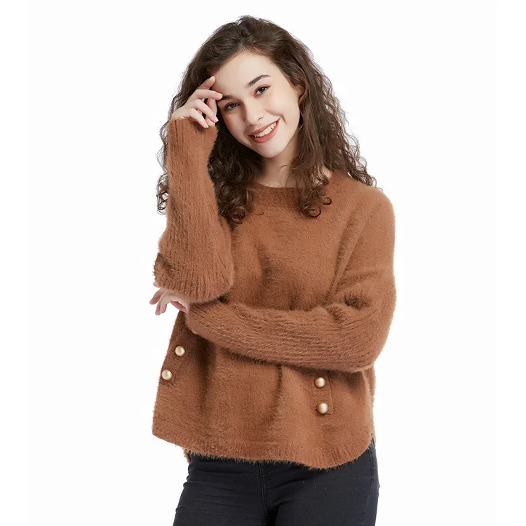 
Свободный крой, длинный рукав, круглый вырез, на заказ, пряжа, качественный вязаный кашемир, 100% свитер для женщин 