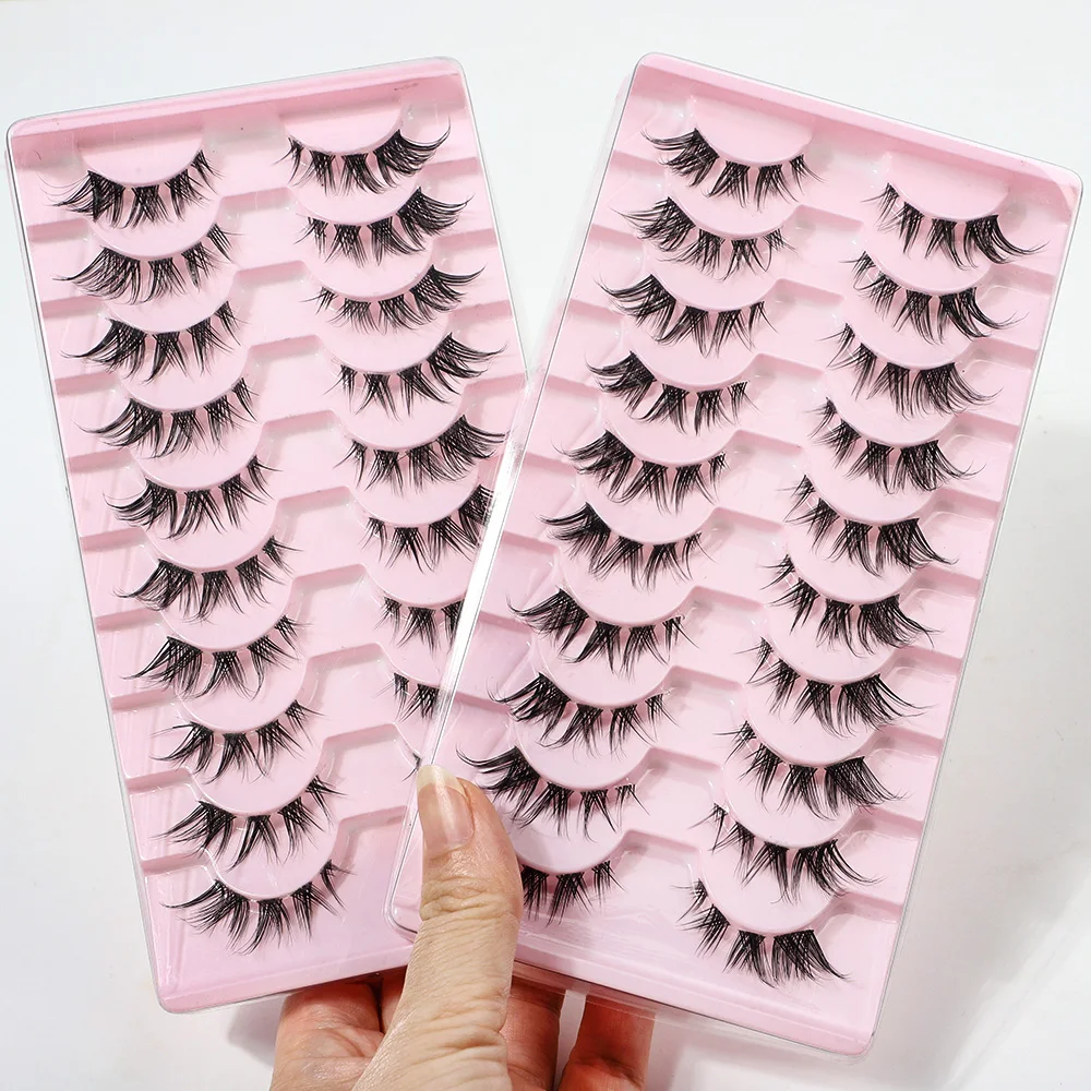 DIAS Soft High Quality 3D Vegan Synthetic Fluffy Beauty 10 Pairs False Eyelashes Box Set False Eyelashes Wholesale