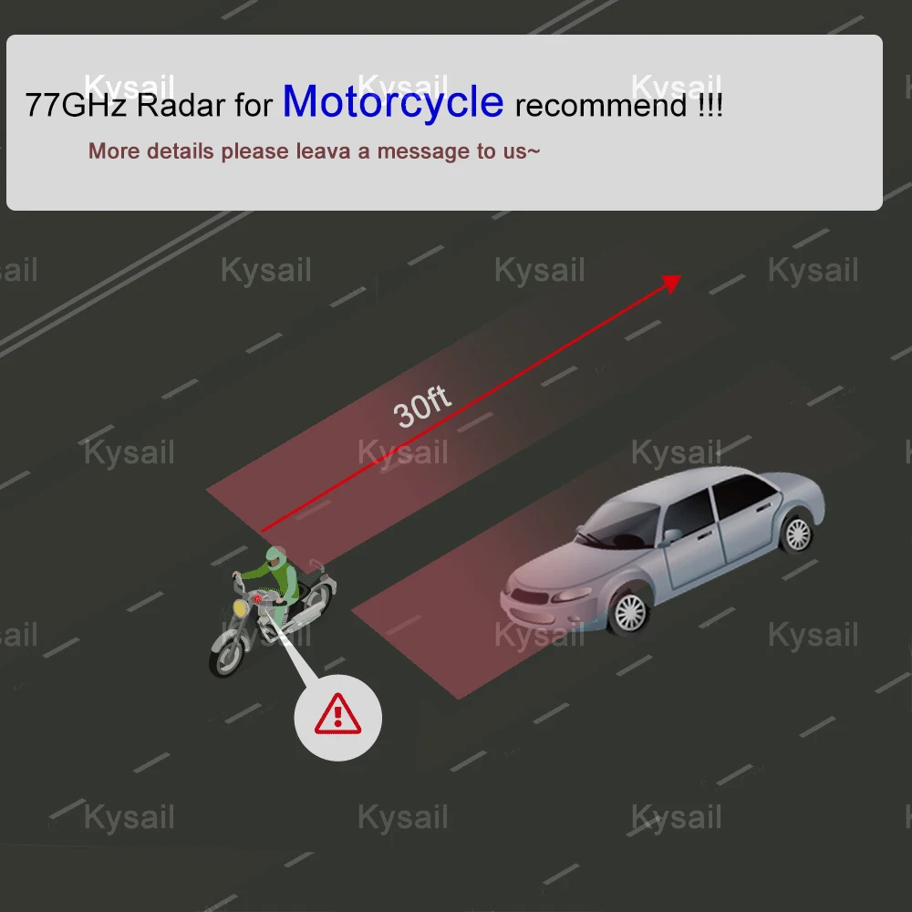 Waterproof 77Ghz Millimeter Wave Radar Sensor Auto Blind Spot Detection System