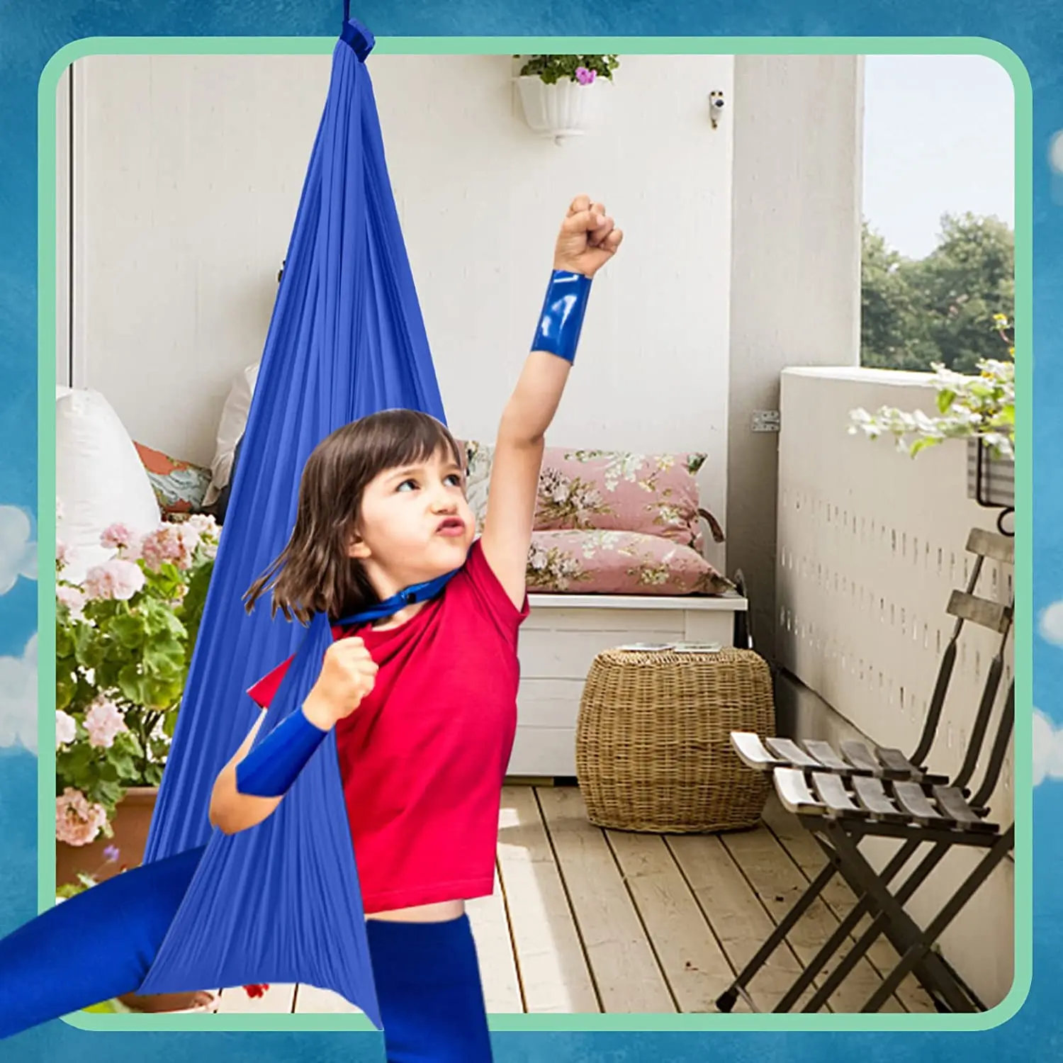 Customized Lightweight Sensory Swing Relief Autism Therapy Yoga Aerial Hammock Swing For Kids Indoor Integration Sensory Swing