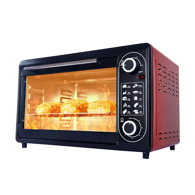 High Quality Convection 48l Large Capacity Knob Control Chicken Stainless Still Rotisserie Mini Electric Baking Oven For Home