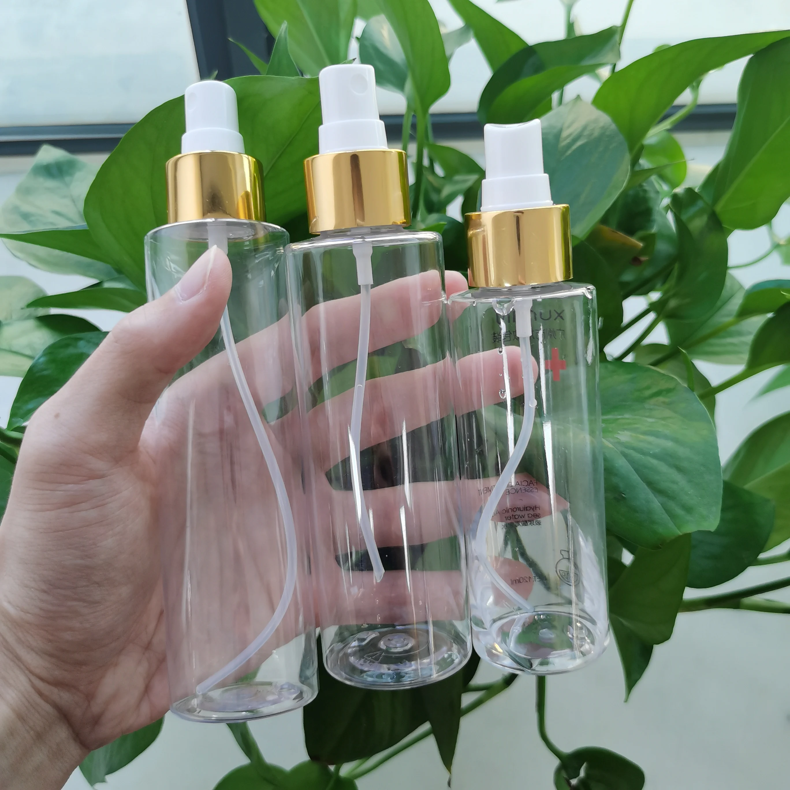 Luxury Cosmetic Packaging plastic spray bottle 100ml 120ml 150ml 200ml 250ml pet bottle for spray bottle face skincare