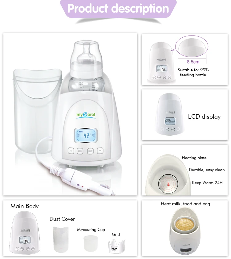 Household Food Grade Bottle Warmer Baby Multi-Function 4 in 1 Portable Bottle Warmer Multi-functional Feeding Bottle Warmer