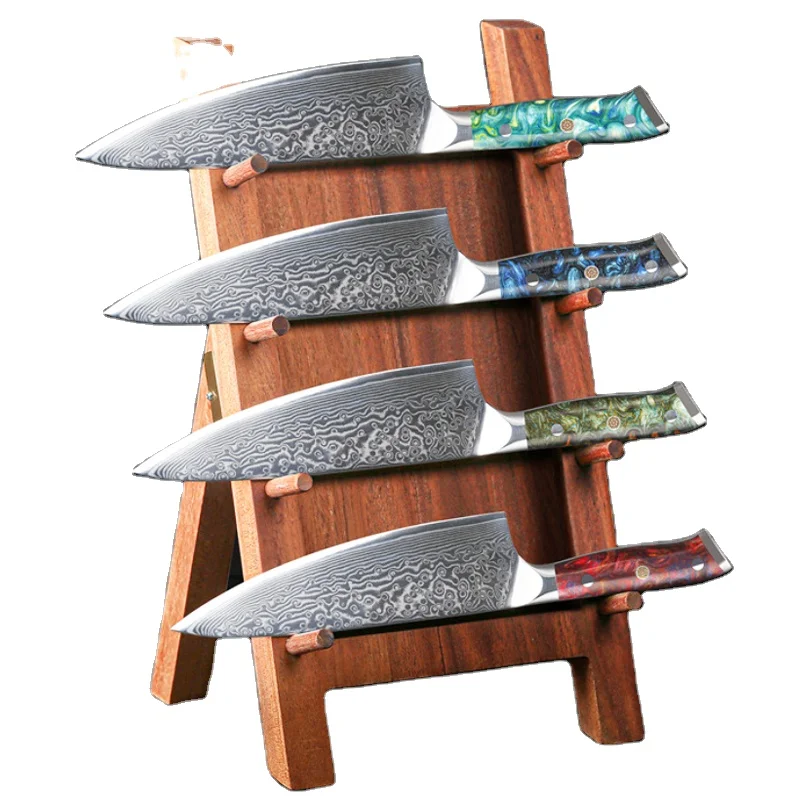 New 8inch Chef kitchen knife with VG10 67 layers damascus steel  Kitchen Chef Knife Resin handle  damascus Kitchen knives set