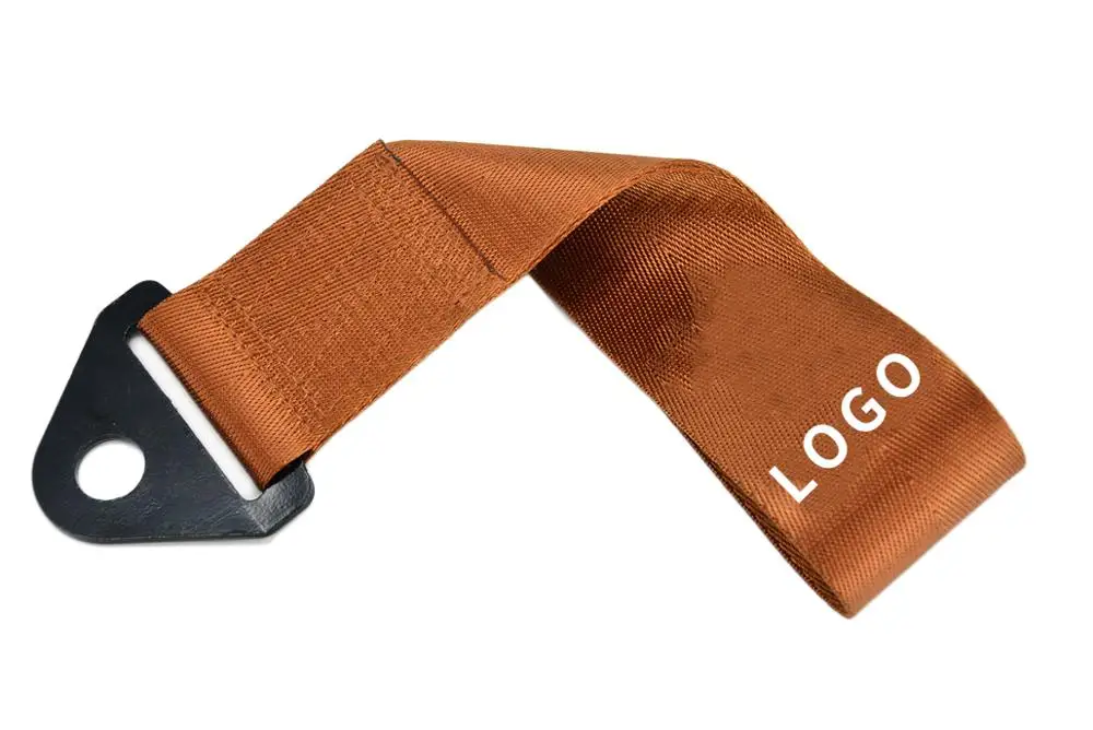 25cm Car Tractor Race Nylon JDM Towing Screen Printing Decorated High Strength Racing Tow Strap For Front Rear Bumper