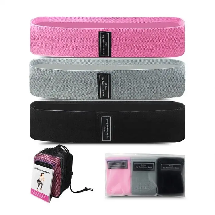Heavy Duty Exercise Power Cotton Fabric Pull Up Assist Long Hip Bands Long Custom Resistance Band