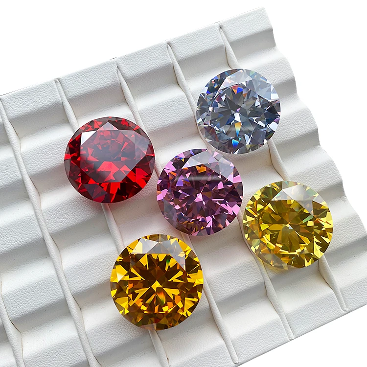 YinZheng In Stock loose gemstone various colors 25MM large size CZ stone synthetic cubic zirconia