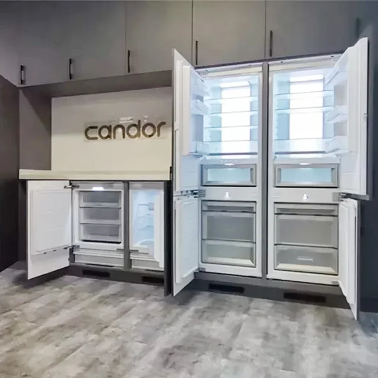 Candor home double door refrigerators high quality temperature control built in fridge for sale